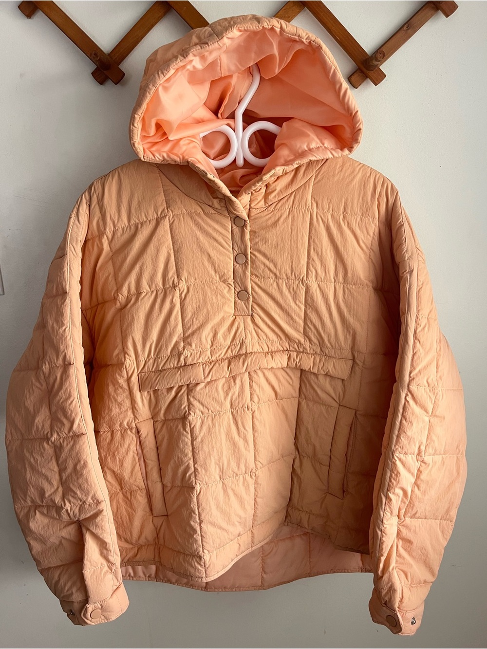Women’s Quilted Hooded Pullover Jacket XL